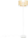 QAZQA Keleti állólámpa fehér rattannal 40 cm - Akira (105036)