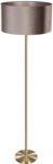 QAZQA Állólámpa sárgaréz lábbal és taupe bársony lámpabúrával 50 cm - Simplo (109141)