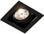 QAZQA Négyzet alakú süllyesztett reflektor fekete állítható - Artemis 70 (102843)