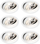 QAZQA 6 db Modern süllyesztett foltfehér állítható - Chuck 111 (109801)