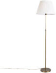 QAZQA Állólámpa bronz színű, redőzött árnyékolóval, krém színű, 45 cm, állítható - Parte (98558)