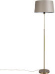 QAZQA Bronz állólámpa bézs vászonbúrával, 45 cm állítható - Parte (98560)