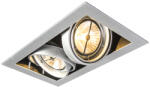 QAZQA Beépített spotlámpa acél AR111 állítható 2-lámpás - Oneon (45474)