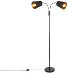 QAZQA Modern állólámpa fekete 2 lámpás - Carmen (103501)