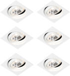 QAZQA 6 db Modern süllyesztett foltfehér állítható - Chuck 111 (109802)