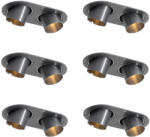 QAZQA 6 darabos süllyesztett spotlámpa készlet fegyverszürke GU10 35mm dönthető 2-fényű - Installa (109590)