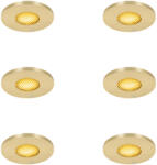 QAZQA 6 darabos modern, arany színű, süllyesztett fürdőszobai spotlámpa készlet IP54 - Shed Honey (109902)