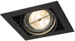 QAZQA Süllyesztett spotlámpa fekete G53 111mm állítható - Oneon (91102)