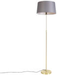 QAZQA Állólámpa arany/réz szürke vászon búrával 45 cm - Parte (98555)