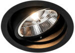QAZQA Kerek beépíthető reflektor fekete állítható - Chuck 111 (102850)