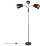 QAZQA Modern állólámpa fekete 3-lámpás - Carmen (103502)