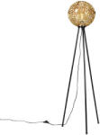 QAZQA Art Deco állólámpa háromlábú arany - Maro (104885)