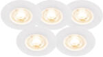 QAZQA 5 db-os beépített spotlámpa szett fehér 3 fokozatú dimmerrel - Ulo (102439)