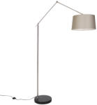 QAZQA Modern állólámpa acélból, taupe színű árnyékolóval 45 cm - Editor (104960)