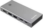 Plasico Computers Професионална докинг станци и кутия за SSD диск BE MC501, 5-портов, USB-C/A 3.2 Gen2, HDMI 4K/60Hz, M. 2 NVME/SATA, Сив (MC501)