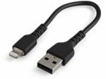 StarTech - 15 cm-es strapabíró fekete USB-A - Lightning kábel - RUSBLTMM15CMB (RUSBLTMM15CMB)