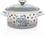 Metalac Cratita cu capac sticla Secret Ingredient Metalac email, 20cm, 2.8l (372785)