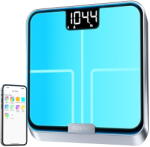 RENPHO Cantar smart RENPHO R-A017 , Bluetooth, 13 masuratori corporale, LED display si lumini ambientale, cantar inteligent pentru corp 180 kg (R-A017) - dwyn Cantar baie