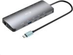 i-tec USB-C Metal Nano 3x Display Dock, 2x HDMI 1x USB-C videó, Power Delivery 140W (C31NANOTRIPLEDOCKPD)
