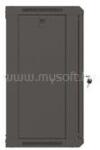 Lanberg 19" fali rack szekrény 12U/540X350, üvegajtó, lapraszerelt (fekete) (WF03-5312-10B) (WF03-5312-10B)