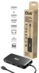 Club 3D Club3D dokkolóállomás USB-C 8v1, 1xHDMI, 1xDP, 1xUSB-C, 2xUSB, 1xRJ45, fekete, fekete (CSV-2551)