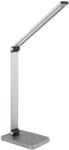 Fellowes Platinet 10W-os dimmelhető LED asztali lámpa, érintésvezérlés, vezeték nélküli töltés, USB csatlakozó, ezüst színű (PLADLL888AG)