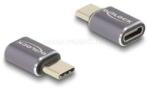 Delock USB Adapter 40 Gbps USB Type-C PD 3.0 100 W csatlakozódugóval - csatlakozóhüvellyel, portkímélővel 8K 60 Hz fém (DL60046) (DL60046)