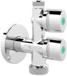 ARCO VITAQ Combi MAC kombinált sarokcsap fém fogantyúkkal, 1/2" x 3/4" x 3/8" (COMB5MAC)