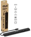 Club 3D Club3D USB-C 10in1 dokkolóállomás, 140W PD, 1xHDMI, 3xUSB-C, 3xUSB, 1xRJ45, fekete, fekete (CSV-2550)