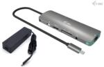 i-tec USB-C fém nano dokkolóállomás 4K HDMI LAN, Power Delivery 100W töltő 100W (csomag) (C31NANOLANPD100)