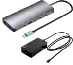 i-tec USB-C Metal Nano 3x Display Dock, 2x HDMI 1x USB-C videó, PD 140W univerzális töltő 140 W (C31NANOTRIPLED140)
