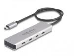 Delock USB 10 Gbps USB Type-C hub 4 x USB Type-C anya csatlakozóval és 35 cm hosszú csatlakozó kábellel (DL64231) (DL64231)