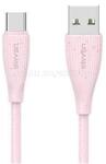 USAMS GREEN SERIES adatkábel (USB - Type-C, 18W, 3A, gyorstöltő, 100cm) RÓZSASZÍN (SJ714USB04) (SJ714USB04) - mysoft