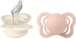 BIBS Couture Silicone Size 1: 0+ months cumi Ivory / Blush 2 db