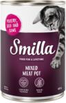 Smilla 6x400 Smilla multihús-tál nedves macskatáp- Szárnyas, marha & vad