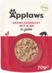 Applaws 32x70g Applaws aszpikban, csirke&marha, tasakban gazdaságos csomag nedves macskatáp