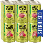 Wild Farm Premium Grain Free Turkey and Veal / Lamb and Tuna 24x400g - hrană fără cereale pentru pisici sterilizate