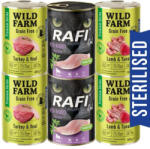 Wild Farm Premium Grain Free + Rafi 6x400g - hrană fără cereale pentru pisici sterilizate