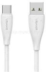 USAMS GREEN SERIES adatkábel (USB - Type-C, 18W, 3A, gyorstöltő, 100cm) FEHÉR (SJ714USB02) (SJ714USB02) - mysoft