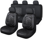 Autolife 11 részes Műbőr+Szövet anyag univerzális üléshuzat szett - 2HELYEN osztható Légzsákos - fekete-fehér (80173) - olaj