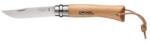 Opinel VRI N°08 Inox, bükk markolat + bőr zsinór