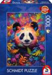 Schmidt Spiele Puzzle játék 1000 darabos Panda a szivárványszínű erdőben (59781)