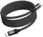 Mobile Origin Mobil eredetű mágneses szabadalmaztatott töltő- és adatátviteli kábel, 2x USB-C, 60 W, 1 m, fekete