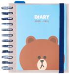 Line Friends jegyzetfüzet, naptár 2020/2021, kemény borítóval, 334 oldal, 140x160 mm