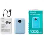 ADATA C100 Powerbank 10000mAh Digitális kijelző kék (PC10022-12LB)