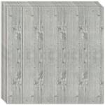 HOZRO 10 db-os HOZRO öntapadós 3D tapéta készlet, fa panel utánzat modell, 4, 9 négyzetméter területet fed le, modern dizájn, nagyon könnyen felszerelhető, hamuszürke fa panelek (TAPET24-10BUC)