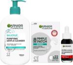 Garnier Pure Active Charcoal 30 ml + Pimple Patch 22 ks + Hydrating Deep Cleanser 250 ml (DRG18bun)