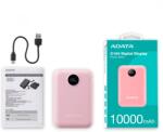 ADATA C100 Powerbank 10000mAh Digitális kijelző rózsaszín (PC10022-12PK)