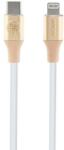 GUESS GULMARG USB-C-Lightning kábel 1, 5 m gyorstöltés dombornyomott Guess logó világos arany (322536) - emag
