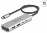 Delock USB 10 Gbps USB Type-C hub 2 x A-típusú USB csatlakozóval és 2 x USB Type-C csatlakozóval (64230)